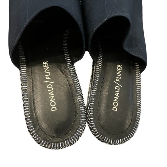 Donald Pliner Corsica Wedge Platform Clog Size 8.5 Mule Navy Blue Slip In Shoe - Picture 5 of 7